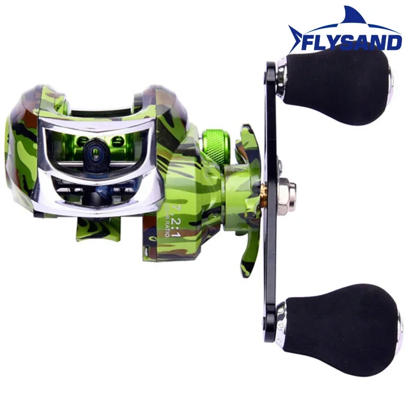 FLYSAND Baitcasting Reel 18+1 Ball Bearings Fishing Reels Max 22lb Magnetic Brake Baitcaster Fishing Reel Bass Cod Salmon Trout