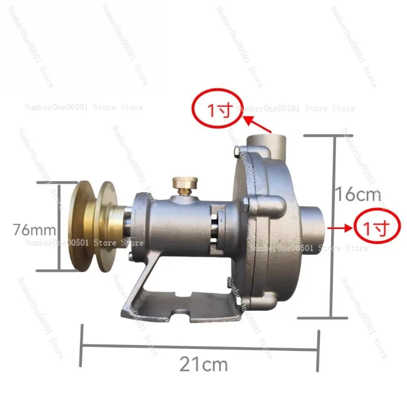 1 Inch Stainless Steel Marine Centrifugal Seawater Pump Belt Drive for Fishing Boat Diesel Engine