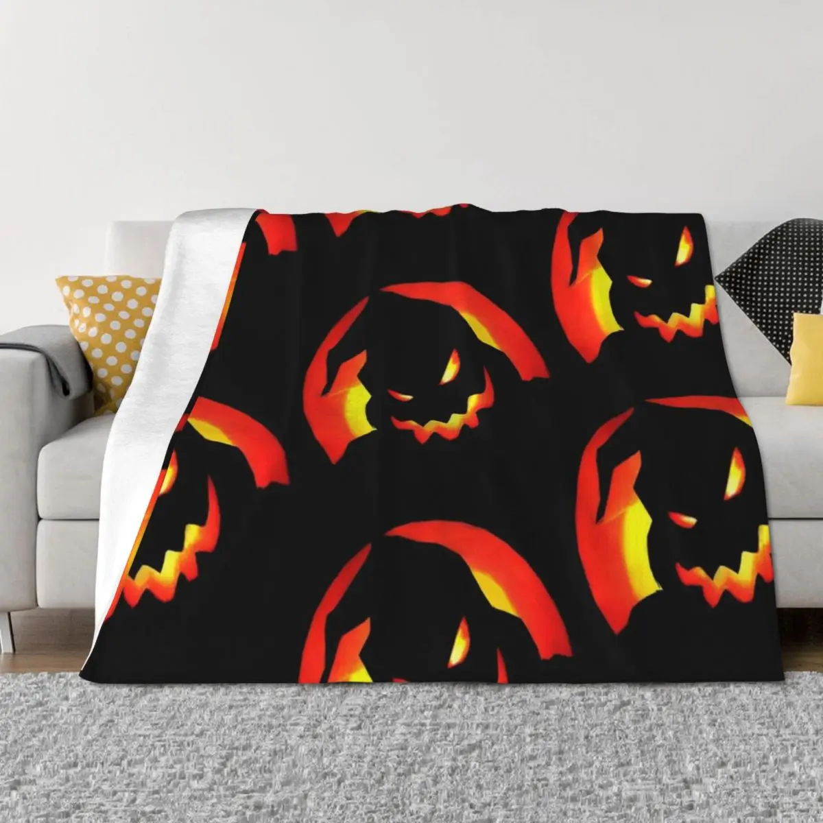 

Mr. Oogie Boogie Throw Blanket Warm Bed linens Hair Blankets
