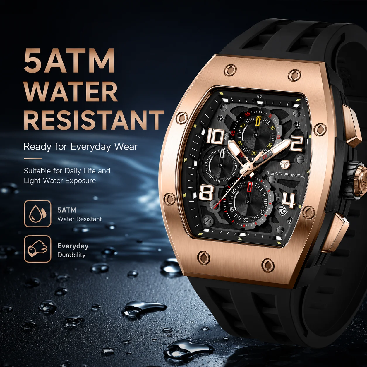 TSAR BOMBA メンズ高級クォーツ時計、サファイアクリ - Luxury Watch Hublot のレビューと価格