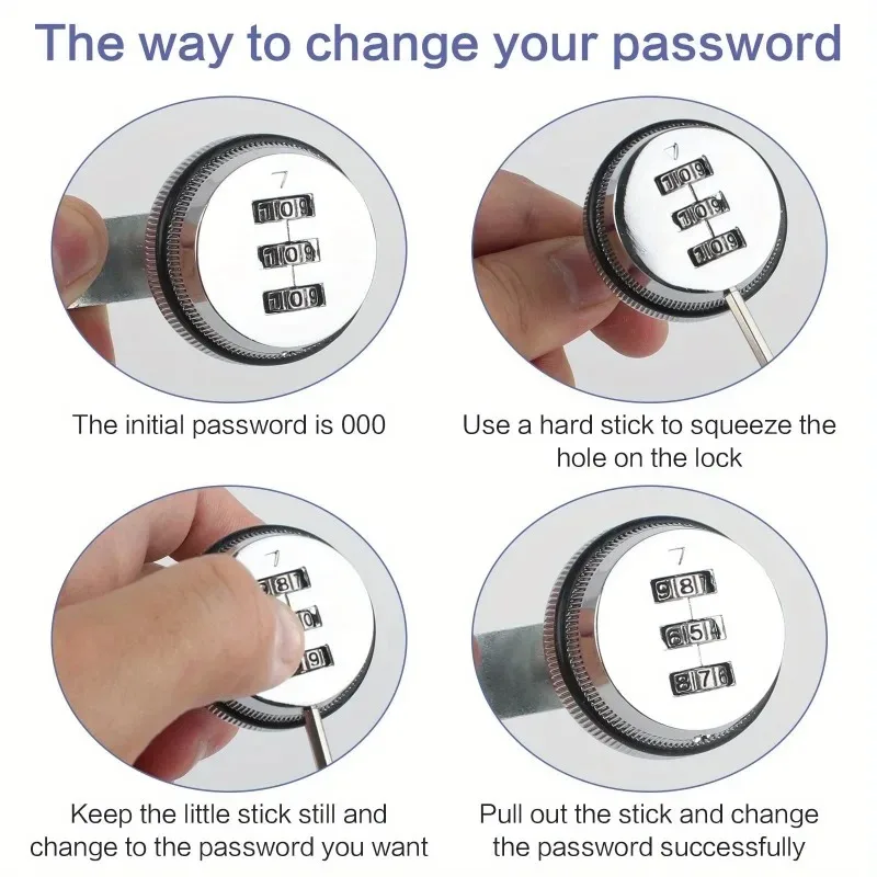 3-digit combination password lock cam lock cabinet drawer mailbox storage cabinet 3-digit password protector