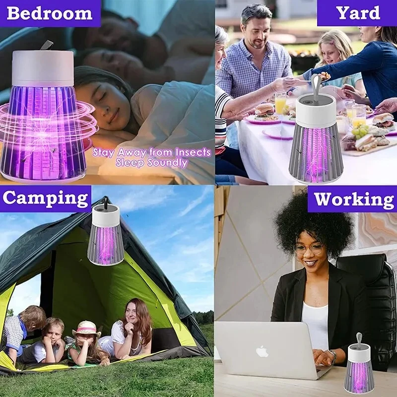 USB Rechargeable Portable Night Light Mosquito Killer Lamp Applicable To The Bedroom Living Room Outdoor Camping