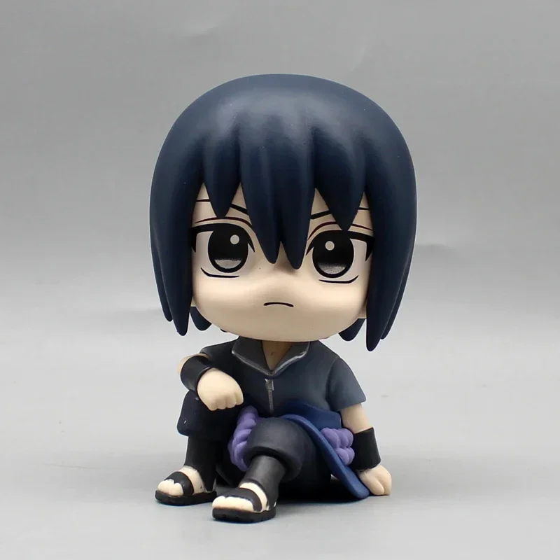 10cm Naruto Shippuden Figurine Uchiha Sasuke Figure Mini Lookup Uchiha Itachi Action Figure Decoration Anime PVC Collection Toys