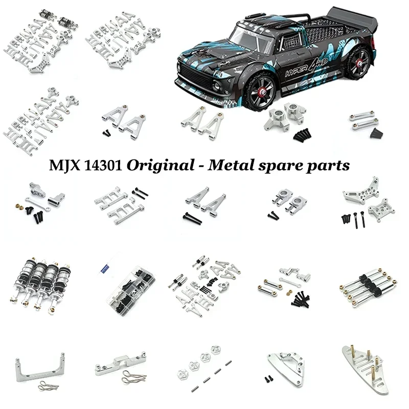 Mjx 14301 14302  RC Car Metal Upgraded Parts Front and Rear Swing Arm Steering Cup Rear Wheel Seat Hexagonal Joint Steering A