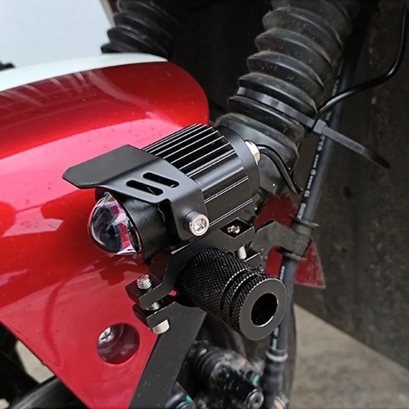 Support de projecteur de garde-boue de moto, Base de Support de phare antibrouillard LED M8/M6, Modification externe, Support en alliage d'aluminium