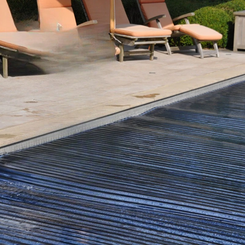 Polycarbonate automatic heavy-duty surface winter pool cover, UV-resistant, non-slip, electrically waterproof, 16.5mm thick pool