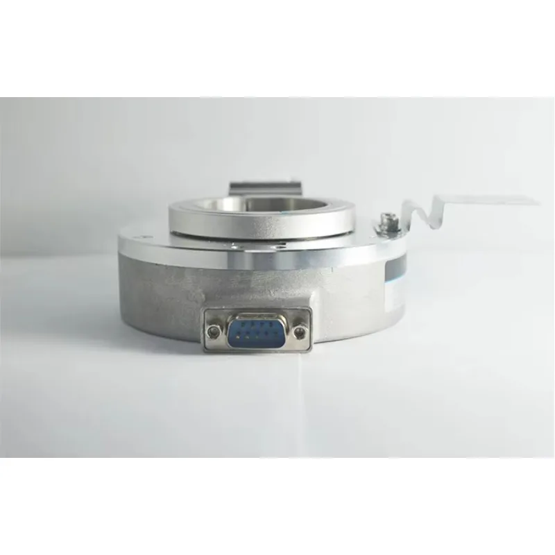 Incremental Rotary Encoder 30mm Hollow Shaft 4mm Keyway 1024 Lines IP50 Protection Radial Socket Spring Plate