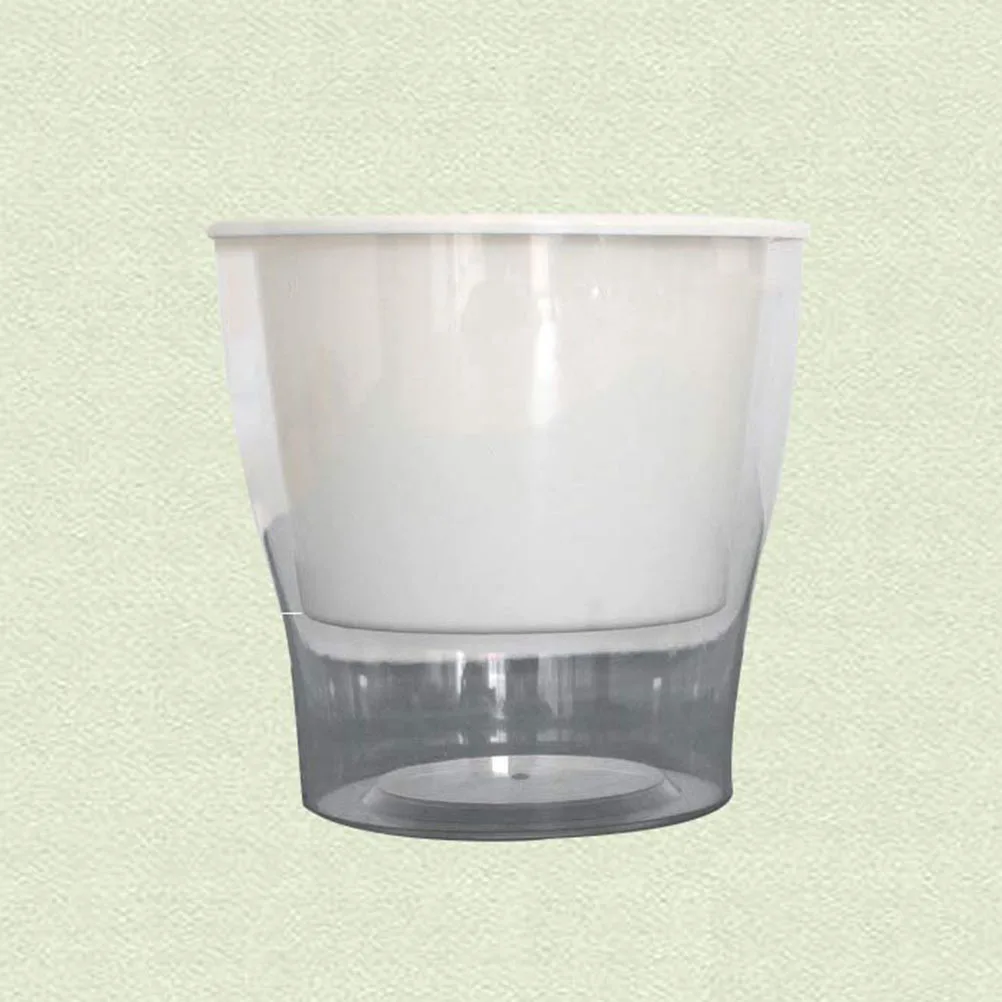 

Self Watering Planter Transparent Resin Flowerpot Auto Absorption Water Storage Pot For Indoor Plants Unbreakable Diamond Shape