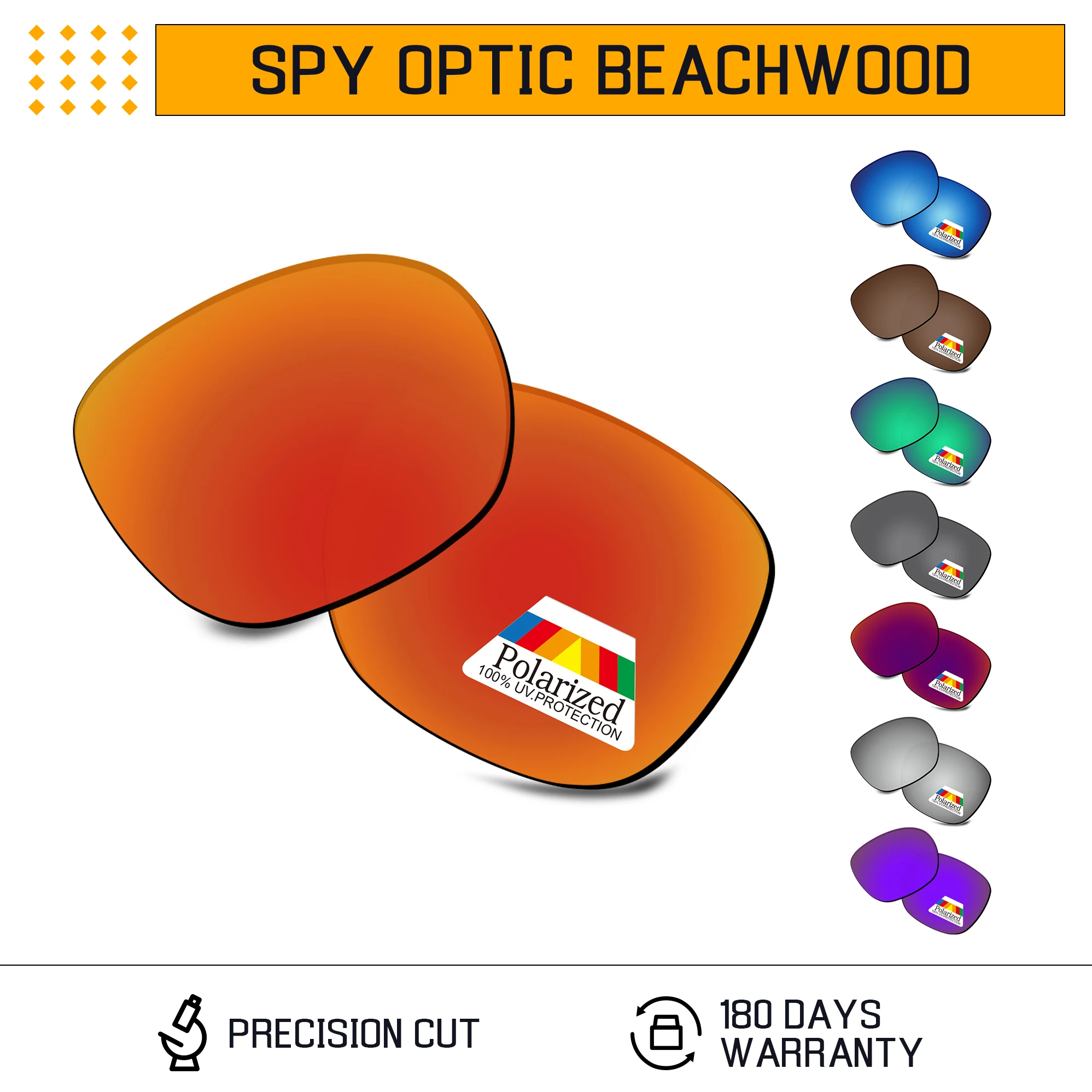 Bwake Polarized Replacement Lenses for-Spy Optic Beachwood Sunglasses Frame - Multiple Options