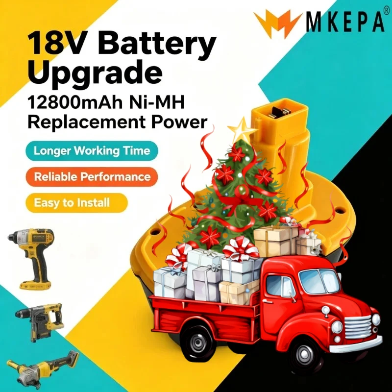 18V Ni‑MH Battery Pack 6800mAh‑12800mAh Replacement Fit Dewalt DC9096 DE9039 DE9095 DW9098 DE9503 Power Tools