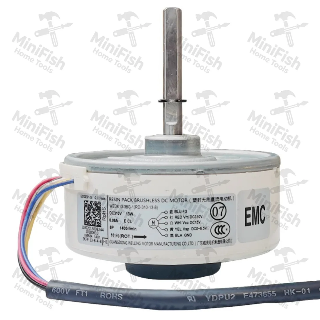 Suitable for Midea Variable Frequency Air Conditioning Indoor Motor DC Brushless WZDK13-38G-1 RD-310-13-8