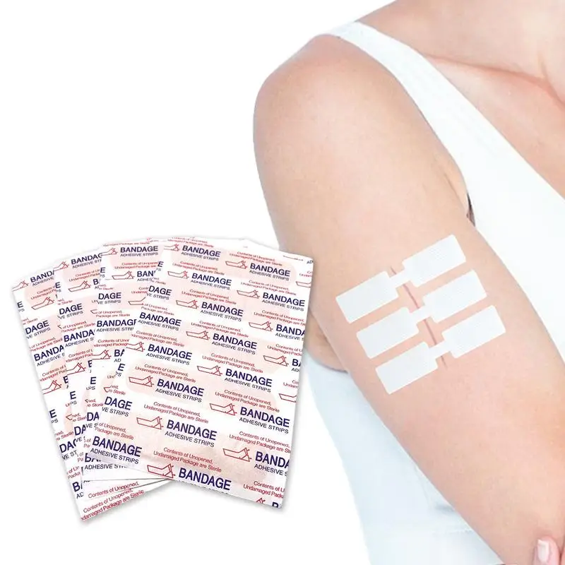 25/50Pcs Adhesive Strip Suture Bandages Butterfly Closure Bandage Strips For Closing Skin Wounds With Non-Stick Pad