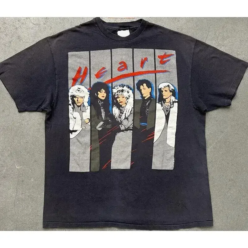Remake 1986 Heart American Rock Back World Tour T Shirt gift for fan TE8014