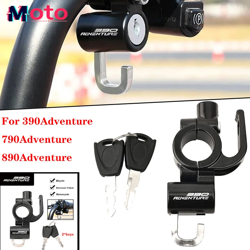 2024 New For Ktm 390 790 890 Adventure Motorcycle Accessories CNC Aluminium Helmet Lock Anti-Theft Helmet Security Locks with