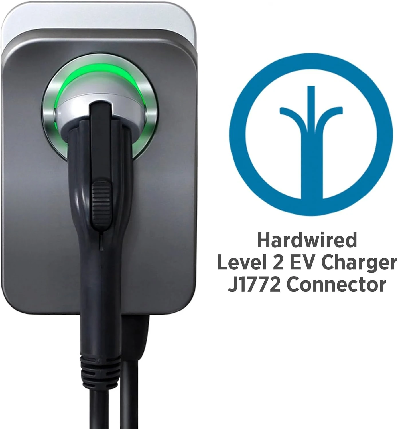 

Level 2 EV Charger J1772, Hardwired for Electric Car -Fast Smart Battery Power Charging at Home for Electric Automobile Vehicles