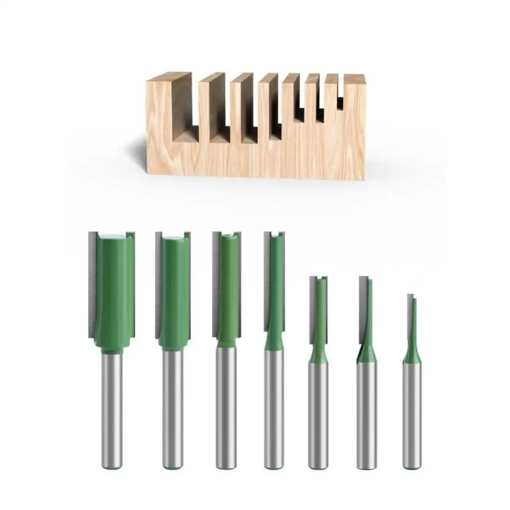 Imagem -05 - Conjunto Polegada Shank Carbide Liga Straight Bits Router para Trabalhar Madeira Liga de Tungstênio Double Edged Straight Cutter Set Pcs