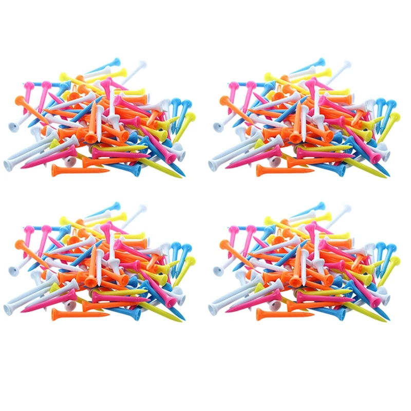 

400 Pcs Golf Tees 54 Mm Plastic Mixed Color