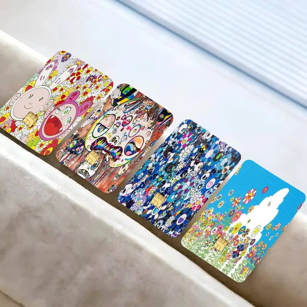T-Takashis M-Murakamis cartoon    Anime Cartoon 1 set of 4 pcs Sticker Film Skin for Credit Card Debit Bank Bus Card