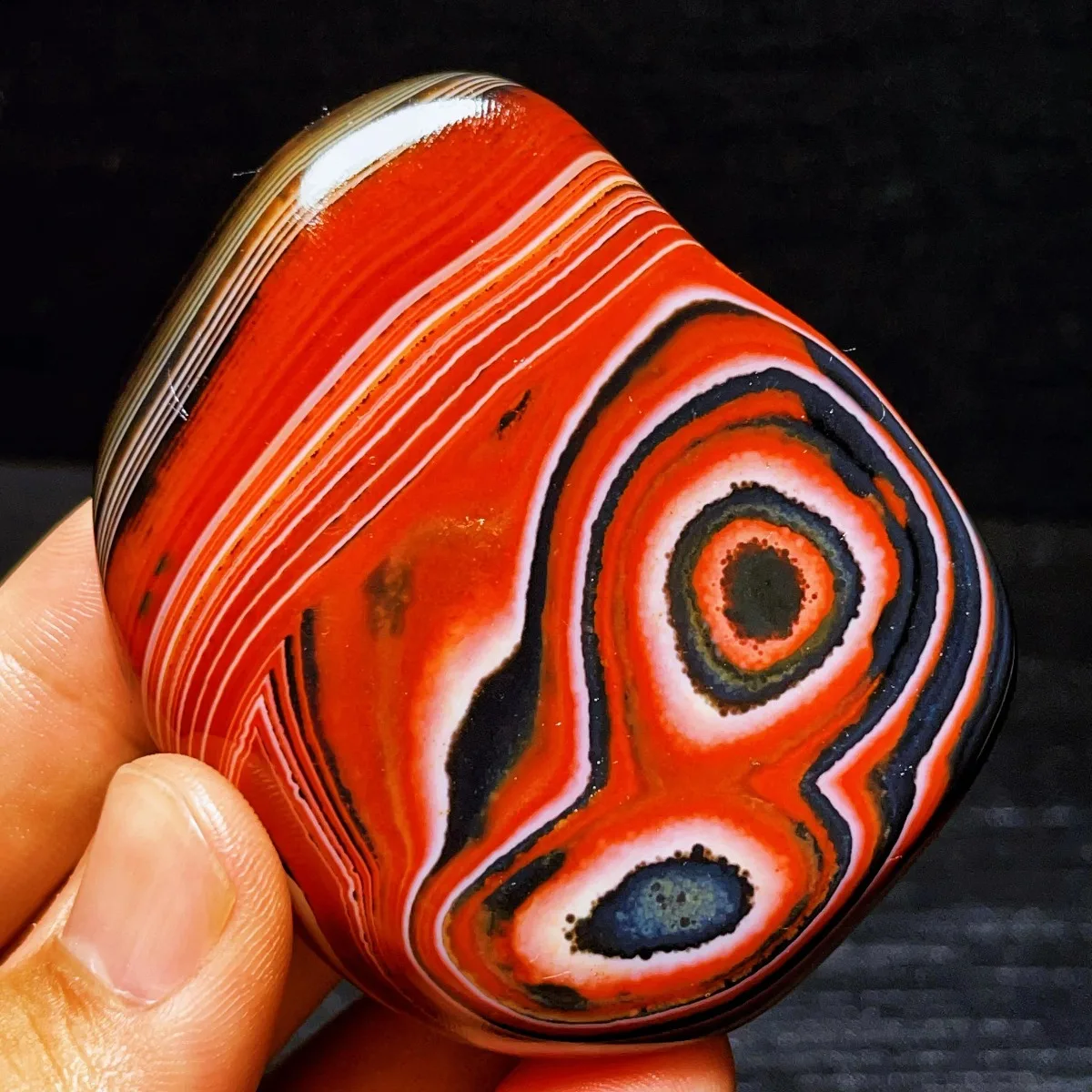 Banded Agate Multi Color, Loose Gemstone, Polished Tumbled, Wire Wrapping, Natural Stone, Crystal Collection, Table Display