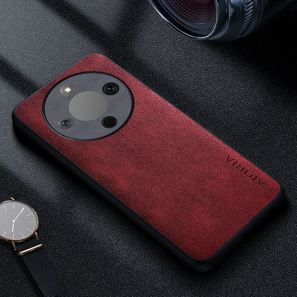 حافظة هاتف جلدية فاخرة فاخرة لهاتف Honor X9D X7D Funda Business Style غطاء هاتف بلون سادة