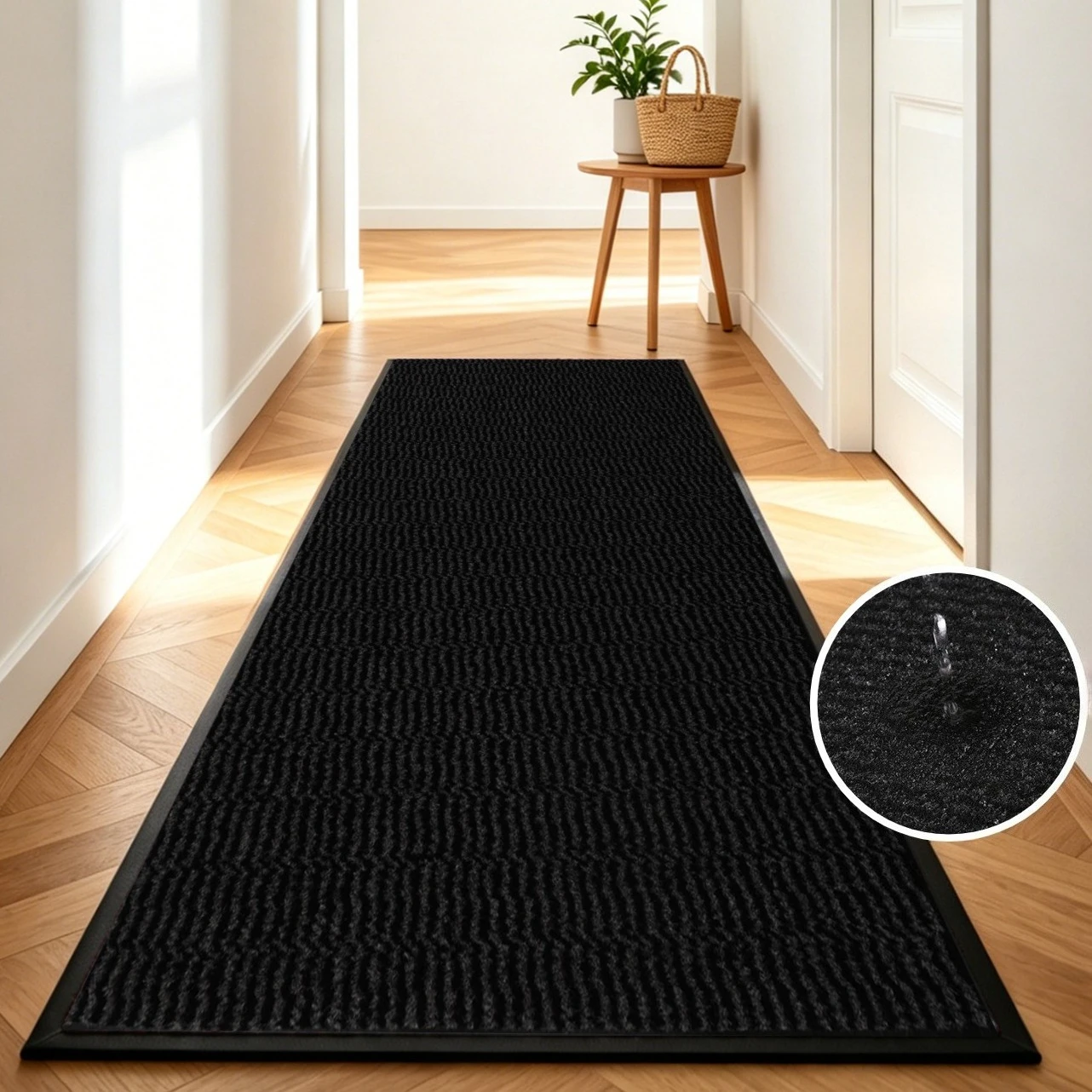 Hallway Runner Rug Non-Slip Rubber Back Carpet Runner Dirt Trapper Water Absorbent Runner Mat for Bathroom Kitchen Living Room