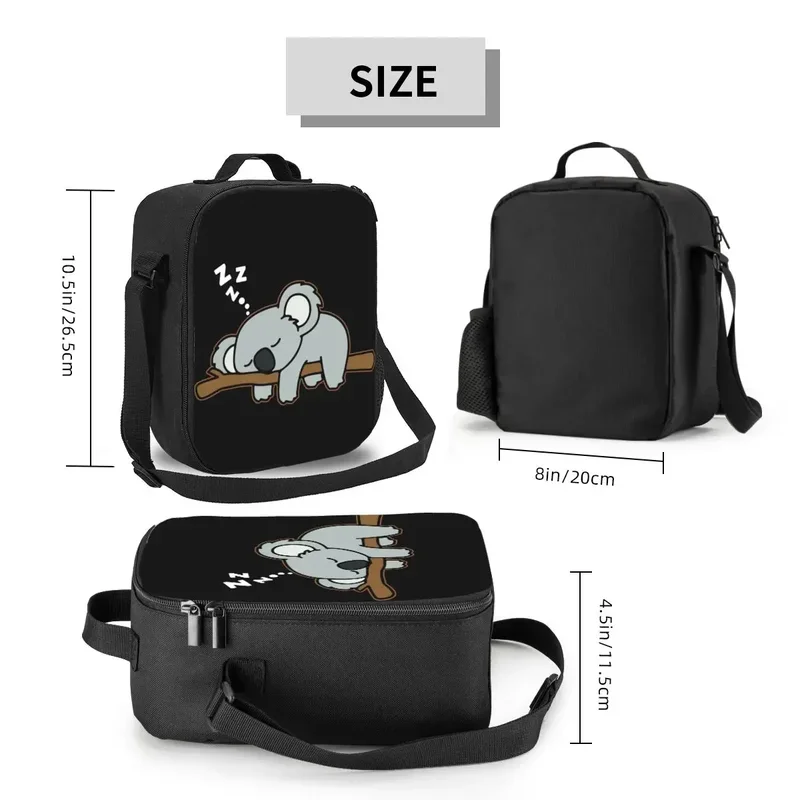 Bonito preguiçoso coala urso térmico isolado lancheira, recipiente de almoço animal para trabalho, escola, viagens, armazenamento de alimentos Bento, cochilando