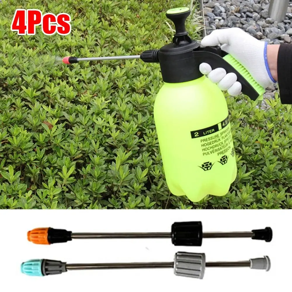 

4Pcs Portable Spray Bottle Extension Rod Plastic Hand Operated Pressure Pot Spray Nozzle 22cm Watering Can Lever