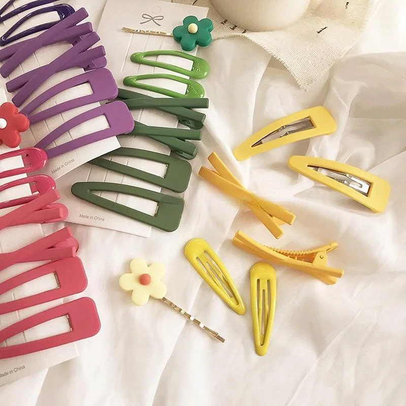 Floral Hairpin Headwear Simple Side One-word Clip Hairpin Cute Girls Children Hair Accessories