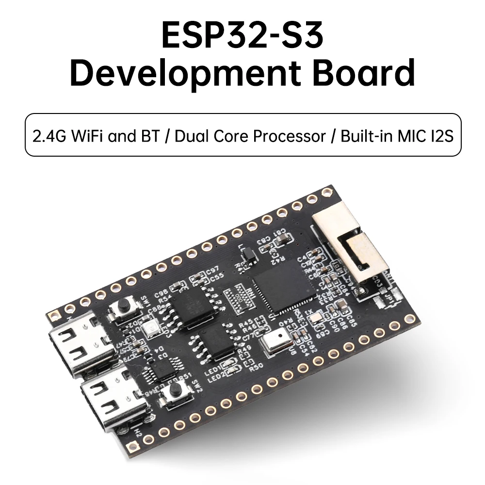 ESP32-S3-CAM Development Board 2.4G WiFi Bluetooth Module With MIC OV2640 Camera Module Dual Type-C ESP32-S3 BT Module