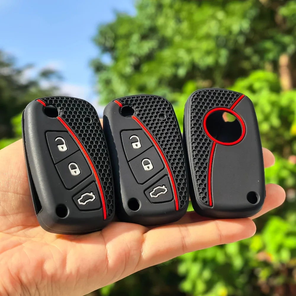 

New Silicone Key Cover Case Shell For Fiat Stilo Grande Punto Bravo Linea Idea Panda 500 Car Holder Remote Key Bag Accessories