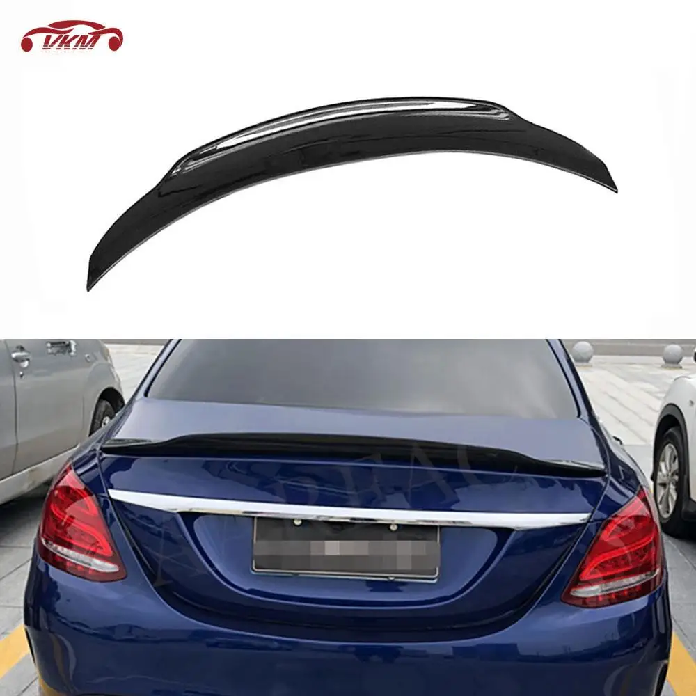 

ABS Carbon Look Rear trunk Lip Spoiler Wing for Benz C Class W205 C63 AMG Sedan Coupe 2015-2021 Car P Style Decoration Parts