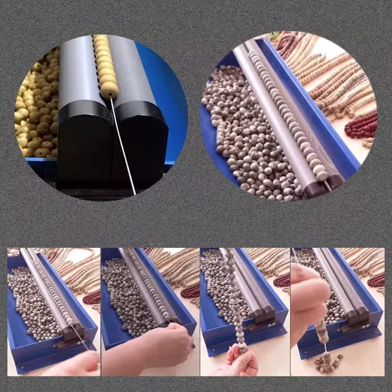 Automatic Beading Threading Machine Round Bead Jade String Jewelry Making Tool Jewelry Processing Tool for Jeweler