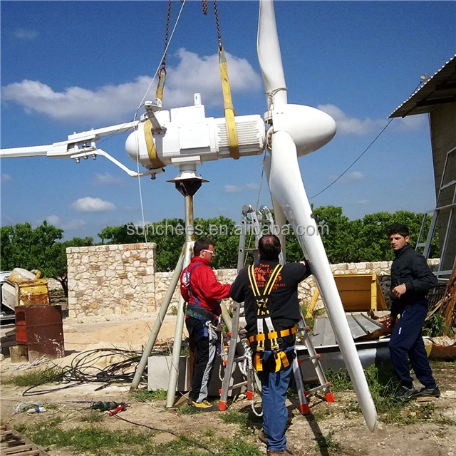 1kw 2kw 3kw 5kw 10kw 20kw Windmill Power Plant Horizontal Axis Wind Generator Wind Turbine For Home Used