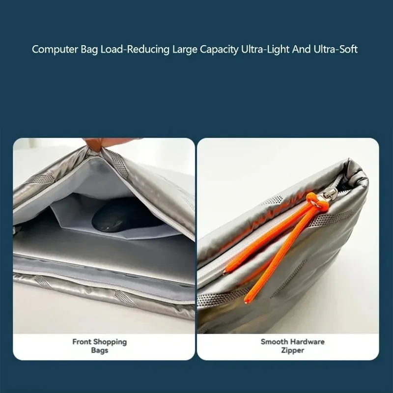 Fashionable portable waterproof computer bag with large capacity, ultra soft and lightweight 14 inch laptop inner bag