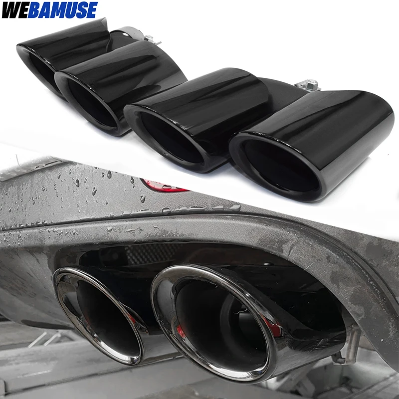 1 Pair Dual Outlet Tailpipes For Porsche Macan 2014 to 2017 Muffler Tip Tailpipes Replacement Exhaust System Nozzles