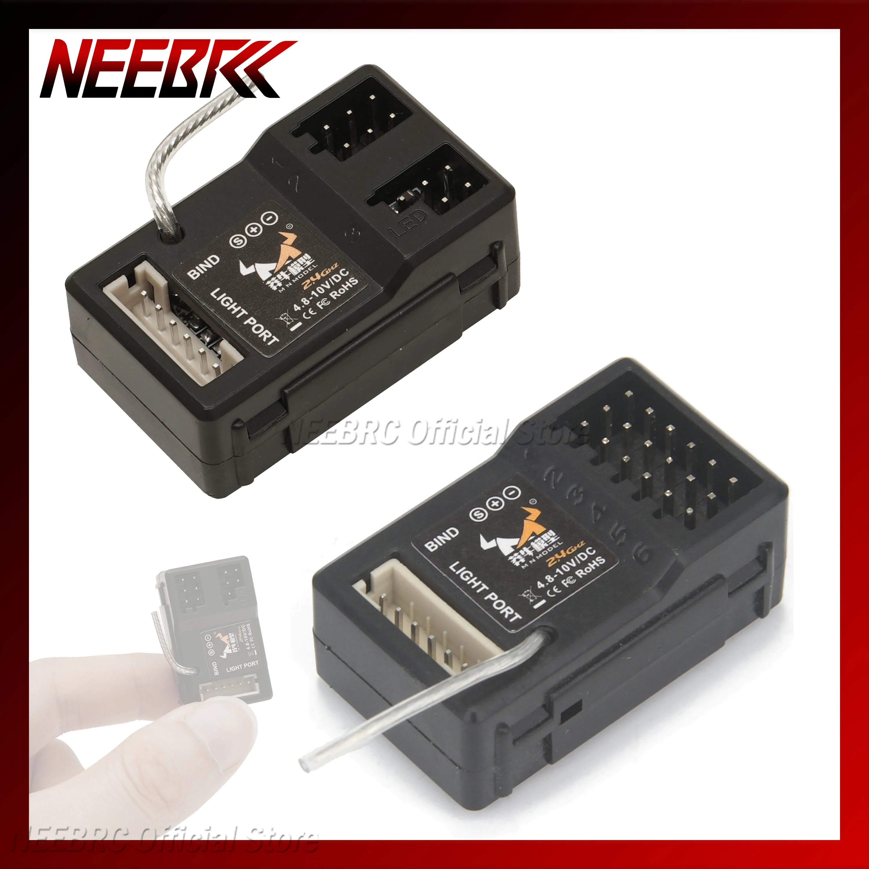 2CH 6CH 2.4G LED Light Group Receiver 4.8-10V for 1/12 RC Crawler Car MN82 MN78 MN99 MN128 MN168 MN111 MN90 WPL Model Toy Part