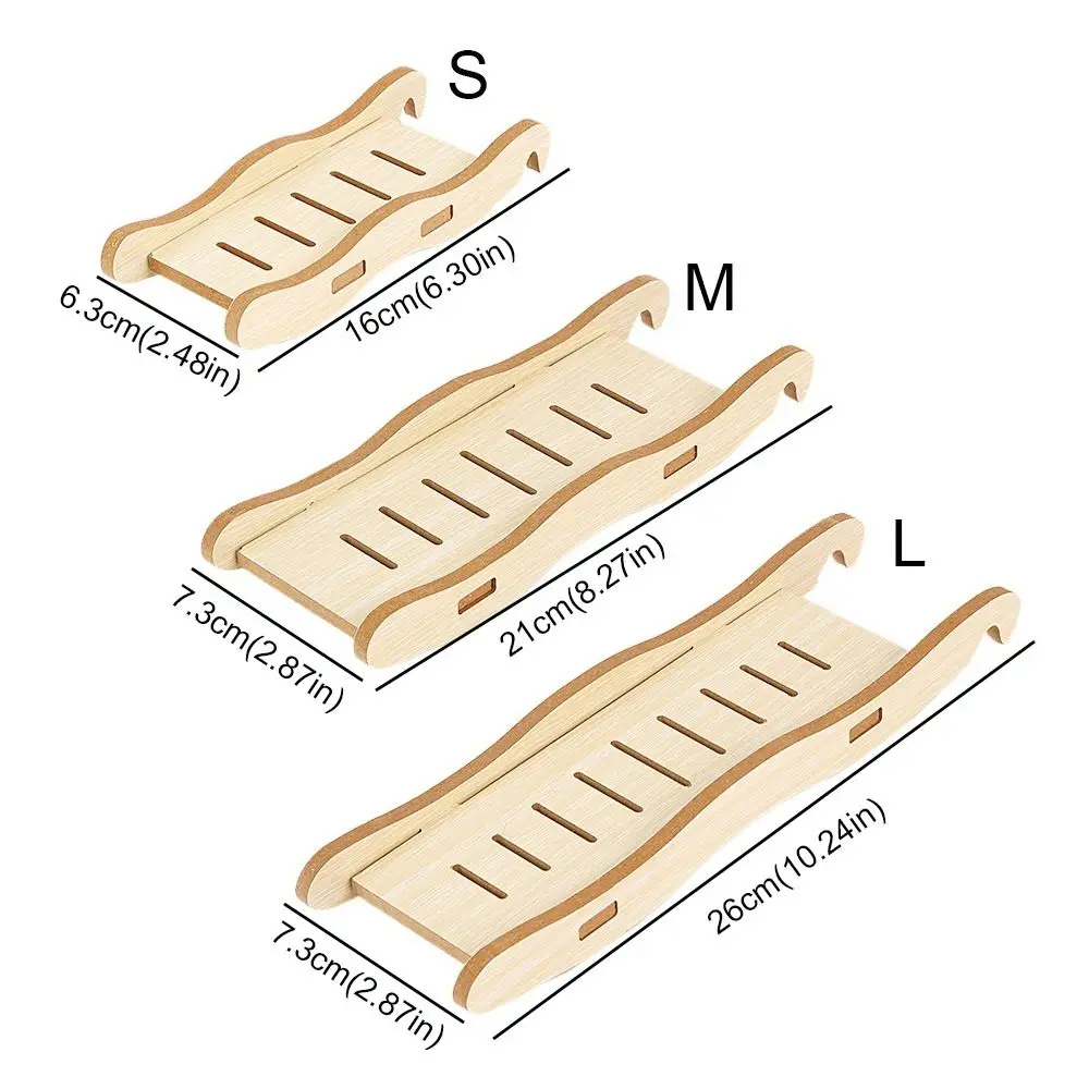 Wooden Hamster Ladder Suspension Bridge Small Pet Wood Ladder Gerbil Hideout Wooden Small Animal Chew Toy