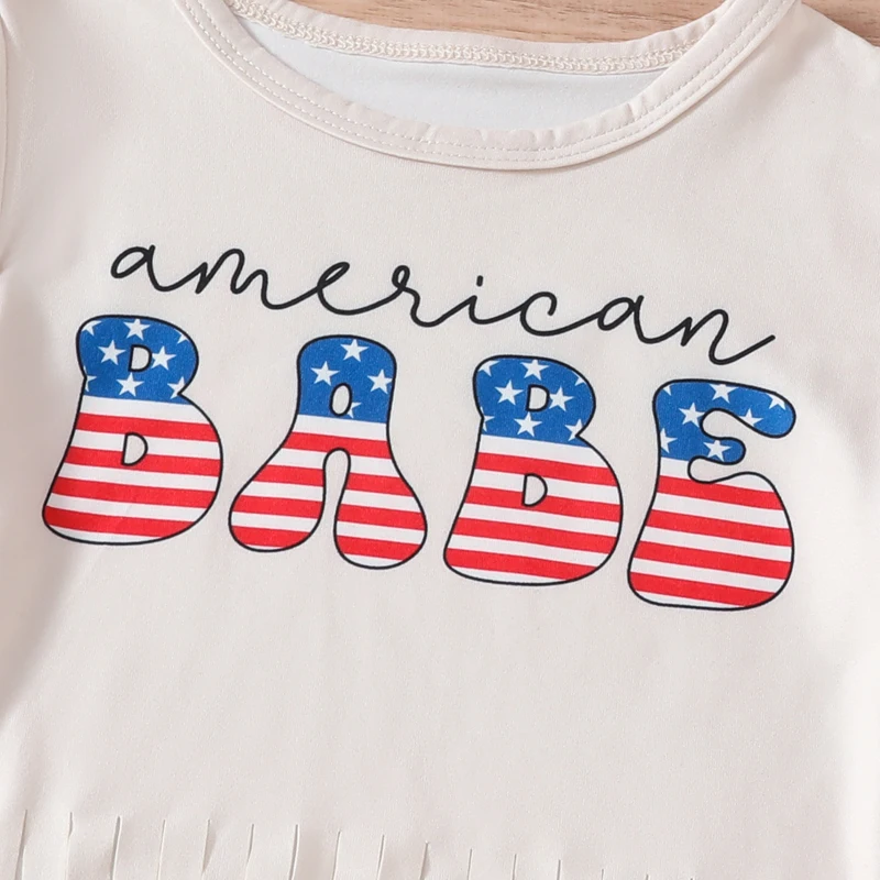 

Newborn Baby Girl 4th Of July Outfits Short Sleeve American Babe Tshirt American Flag Shorts Headband Set Summer Clothes 3Pcs