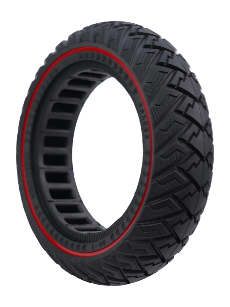 

1pc Solid Tires For Scooters Wing Red Line Off-road Solid Wheels Rubber 10 Inch 250x64 1138g For Xiaomi 4Ultra Electric Scooter