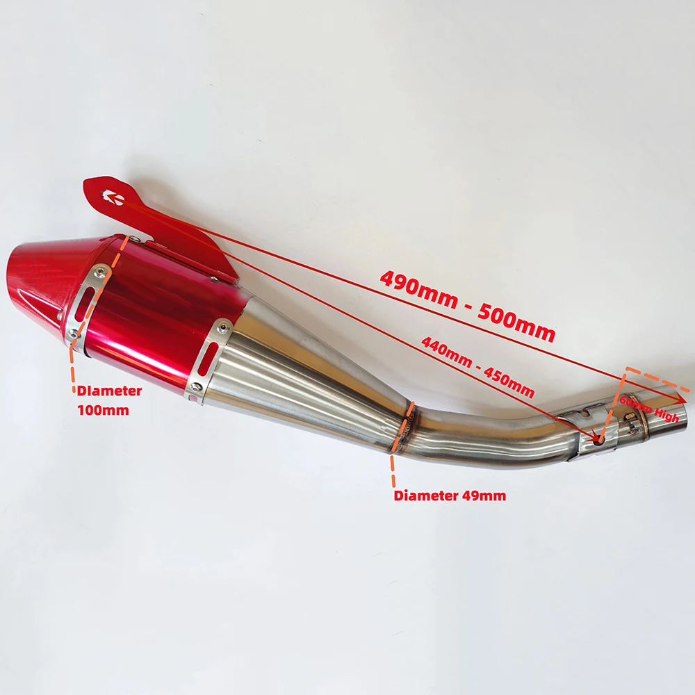 Motorcycle Spare Parts FOR CRF250 High Quality&Performance Motorcycle Exhaust Pipe Assembly Muffler Stainless Steel