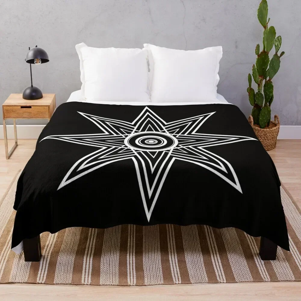 Star of Ishtar Throw Blanket Decoratives Vintage Blankets