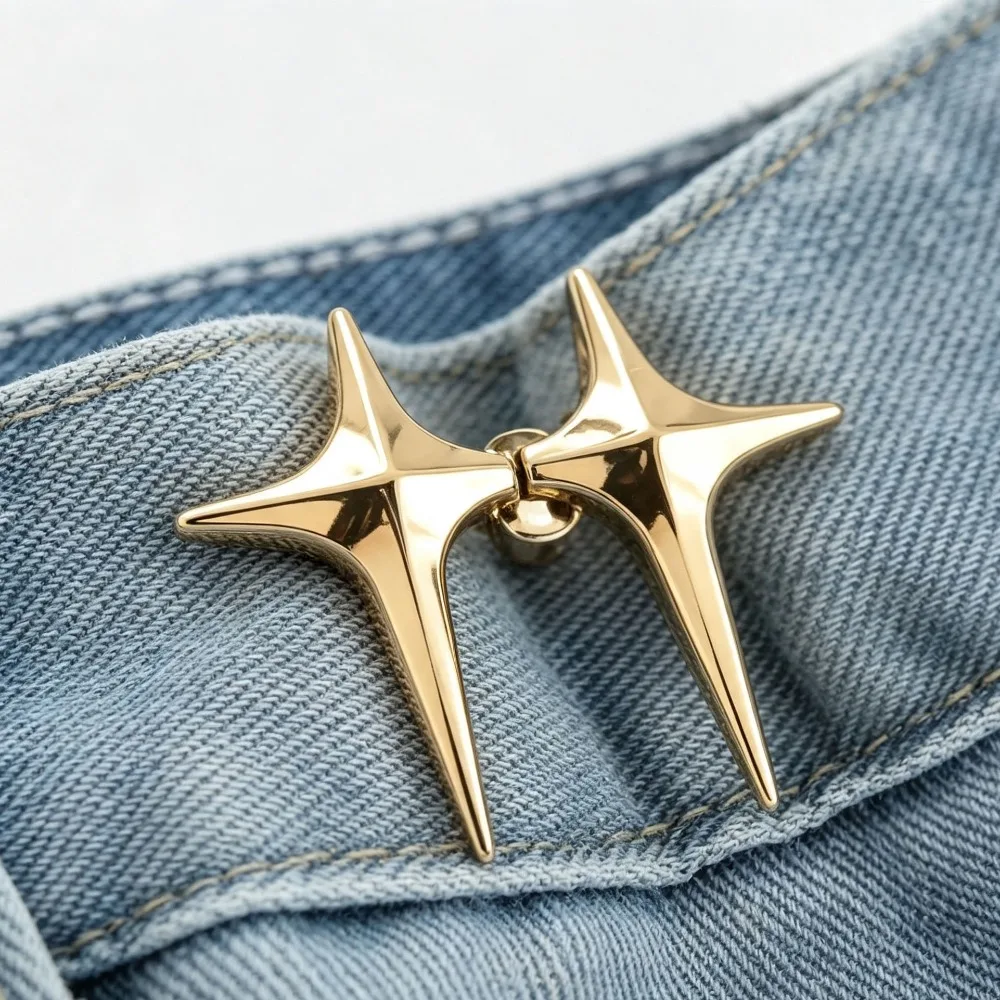 Detachable Star Waist Adjustment Buttons, Sew-on Decorative Star Shape Waist Buckle Clothing Accessory