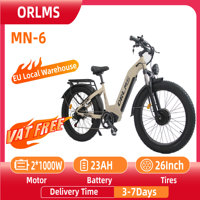 ORLMS MN-6 Off-road Electric Bike 1000W*2W Motor 52V 23AH Battery City Snow E-Bike 26 Inch Tire Adult Electric Bicycle