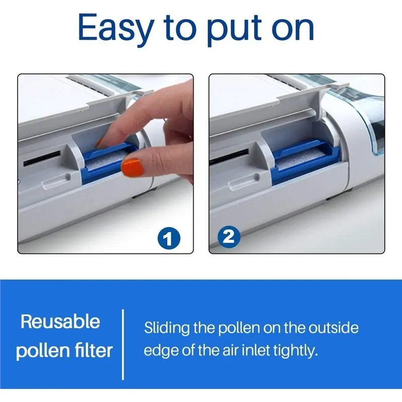 [B25B!】 16Pcs Reusable Pollen Filters,For Dreamstation And Bipap Machines,CPAP Filters Replacement Supplies Accessories