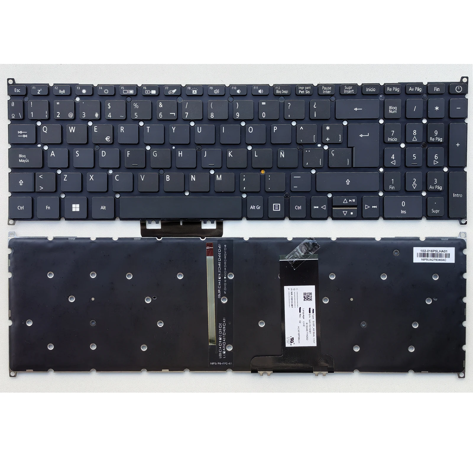 SP layout for Acer Aspire NP515-51/SP515-51/N17W1/A317-51 A715-42 A715-42g A715-54G/74G/75G/41G-R5G5 N17C2 N19C5 Laptop Keyboard