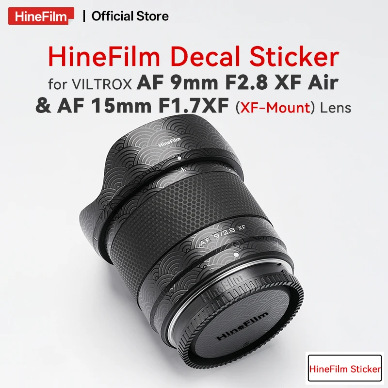 Hinefilm Skin für Viltrox AF 9 mm f/2.8 Air XF Mount Objektivaufkleber für Viltrox AF9 F2.8 Air Lens Aufkleber Skin AF15F1.7 Wrap Cover