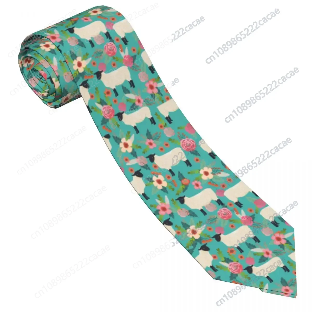 

Men's Tie Cartoon Flower Cow Neck Ties Funny Cool Fashion Collar Tie Custom Daily Wear Great Quality Necktie Accessories