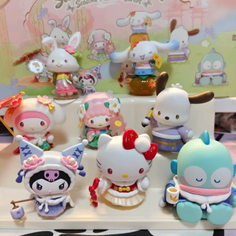 

Подлинные персонажи Sanrio Sanrio сезон праздничная серия Attirert слепая коробка настольное украшение загадочная коробка сюрприз Xmax игрушка в подарок
