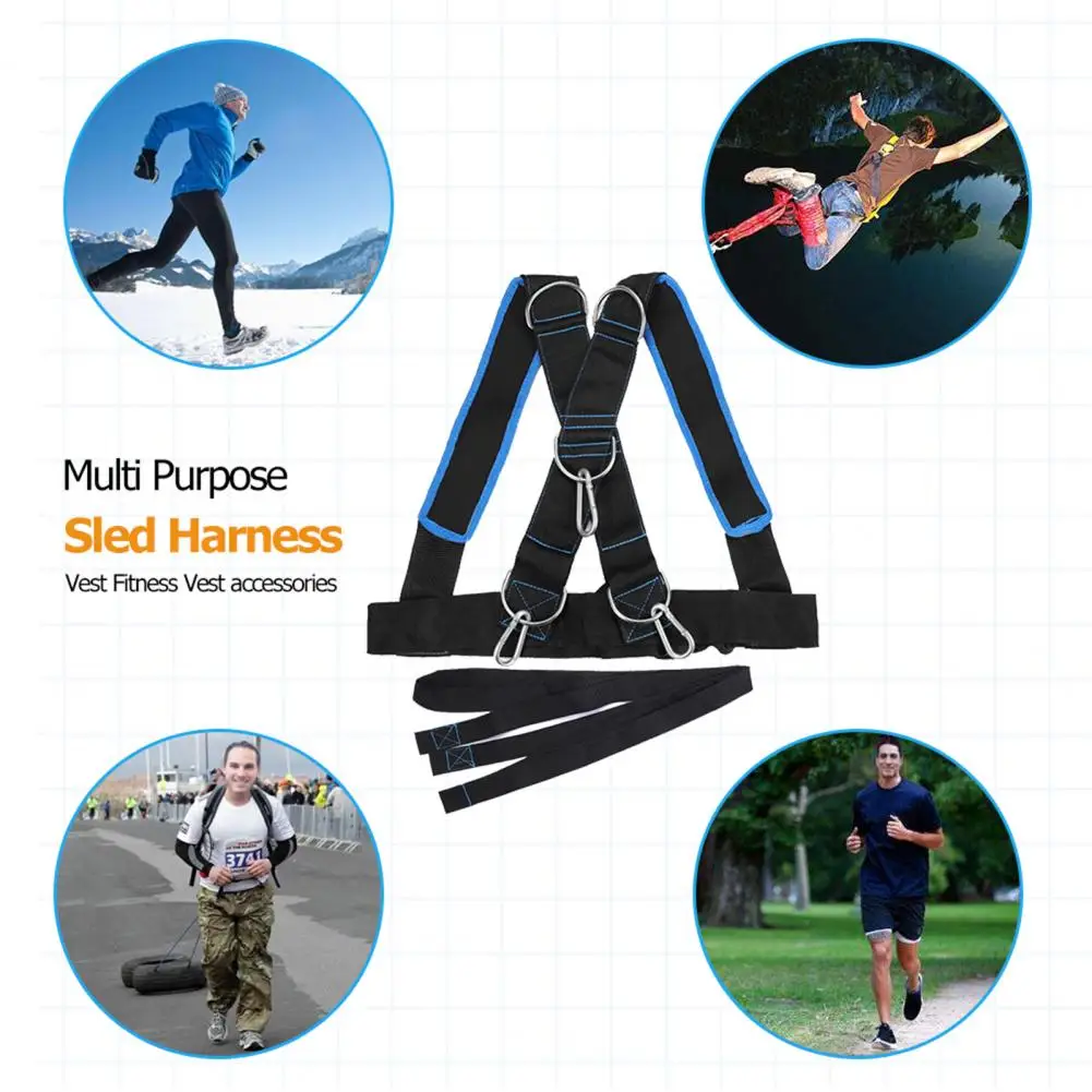 زلاجة سترة تسخير مع D-حلقة هوك المقاومة التدريب مزلقة الإطارات سحب حزام قابل للتعديل حزام الكتف معدات التمرين #3