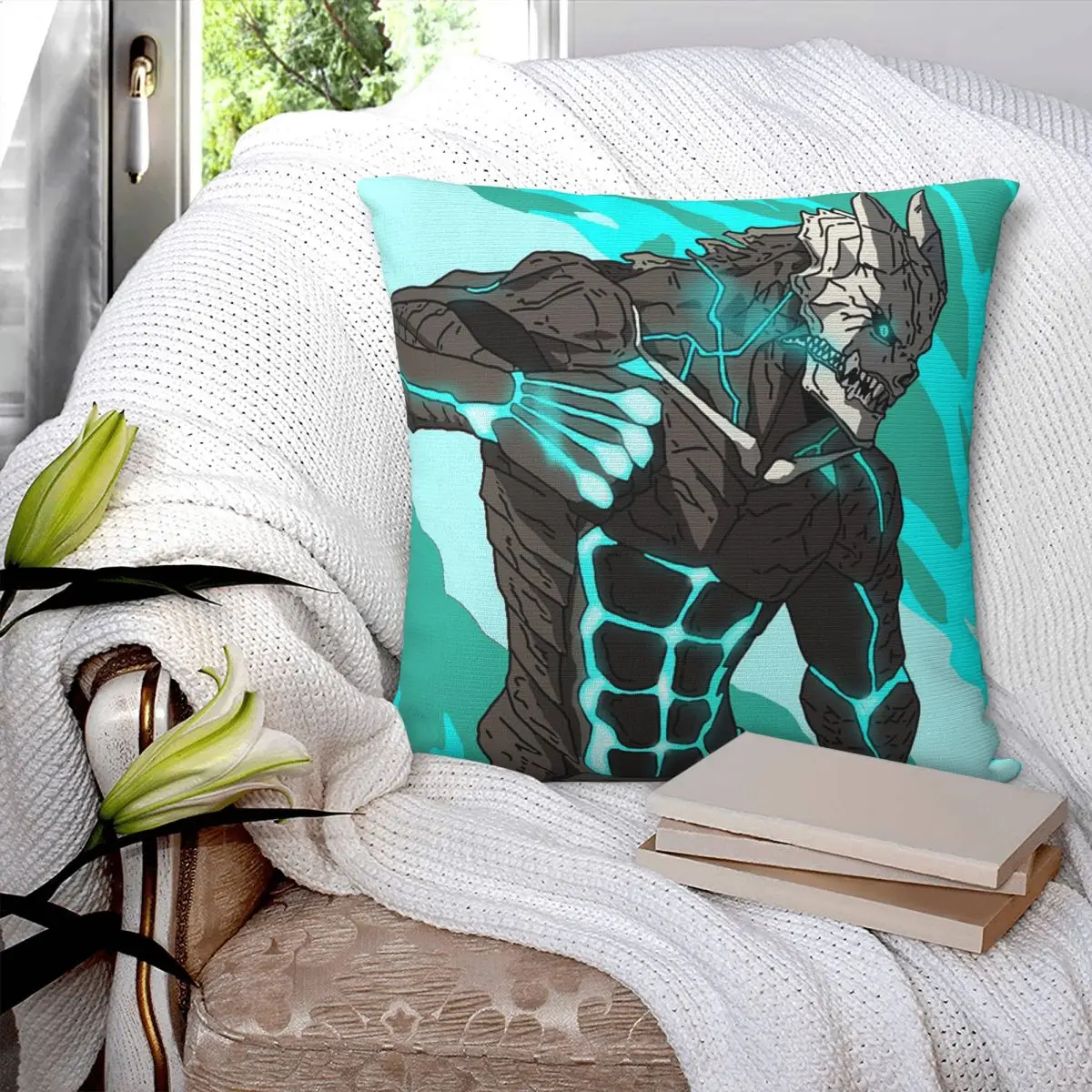 Game Kaiju No. 8 The Anime Square Pillowcase Cushion Cover Pillow Case Throw Pillow Cover for Home Bedroom Car